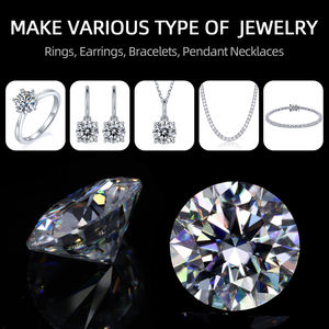 Hailer al por mayor mossanite corte especial GRA <span class=keywords><strong>Top</strong></span> D diamante moissanite redondo blanco - Product Image 6