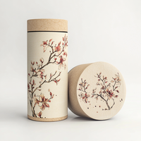Boîte à thé cylindrique de luxe personnalisée, série Advantage, papier kraft doré de luxe, feuille d'or UV, boîtes cadeaux en papier gaufré de luxe pour