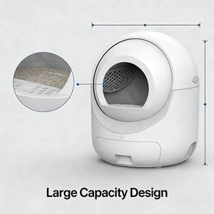 Bac à litière pour chat intelligent avec capteur automatique anti-odeurs, toilette pour animaux domestiques autonettoyante, sûre et durable pour l'intérieur, nettoyage automatique du litière - Product Image 5
