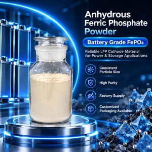 Poudre de phosphate ferrique anhydre de qualité batterie, faible teneur en impuretés, FePO4, pour systèmes de stockage d'énergie, vente en gros usine - Product Image 1