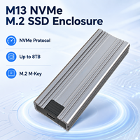 Boîtier SSD NVMe M.2 10 Gbps USB-C, boîtier en aluminium sans outil, boîte de disque dur externe pour 2230/42/60/80 Windows Mac Linux Android