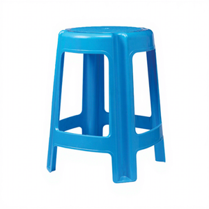 NDURO AD8010 High-quality Modern Black Plastic <b>Stool</b> 35x35x47 Cm Stackable Home Furniture Living Room <b>Bathroom</b> Use Ottoman - Product Image 1