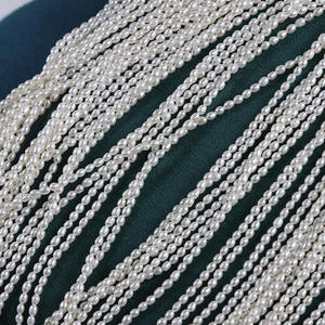 Perlas de Agua Dulce Naturales Blancas de 2mm, 2.5mm y 3mm, Pequeñas, en Hilo, para Joyería y Accesorios - Product Image 2