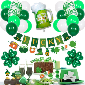 Festival irlandés Decoración Globo Europa Día de San Patricio Festival irlandés Juego de decoración de globos de aluminio - Product Image 1
