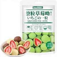 Groothandel Populaire Fruit Compound Chocolade Snacks Matcha Chocolade Gefreeze-droogde Hele Aardbeien