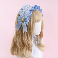 Bandeau de cheveux Lolita Fashion Maid Bow en tissu, accessoires de coiffure mignons et durables faits à la main pour cosplay d'anime