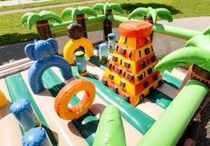 Siêu Khổng Lồ Jungle World <span class=keywords><strong>Fun</strong></span> City Inflatable Nhảy Bouncy Nệm Để Bán - Product Image 2