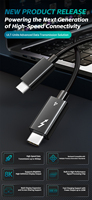 Câble de données USB 4.0 coaxial de type C à haute vitesse avec une large bande passante pour les stations de travail multi-écrans et les appareils haute puissance