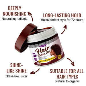Gel Coiffant Fixation Forte Sleek Styles pour Tresses, Queues de Cheval et Bords, Parfum Cerise, pour Hommes et Femmes - Product Image 3