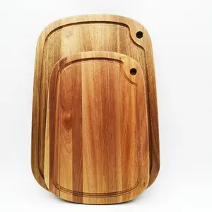 Acacia Wood Bamboo Chopping Board With Hanging Hole Chopping Board for Kitchen Cheese Food Serving Tray Charcuterie