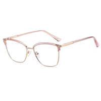 Monture de lunettes optiques Partagas Fancy Cat Eye en métal avec charnière à ressort, anti-lumière bleue, pour femmes