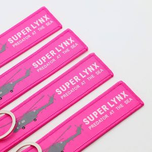 Etiqueta de Llavero Tejida con Gráfico de Helicóptero Personalizado, Recuerdos de la Cultura Aeronáutica y Espacial - Product Image 3