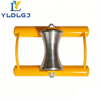 Support de câble en aluminium Hourglass avec cadre jaune, plaque verticale réglable, bloc de montage usiné, guide pour machine de tirage, infrastructure