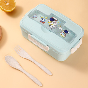 Dibujos animados niños <span class=keywords><strong>3</strong></span> compartimentos contenedor de alimentos a prueba de fugas microondas seguro escuela niños Bento fiambrera conjunto - Product Image 6