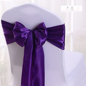 Décorations de fête : Housses de chaise et nœuds de chaise pour mariage, noir et blanc - Product Image 5