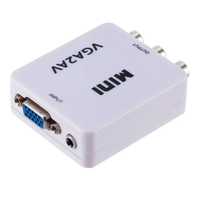 Adaptor konverter VGA ke RCA, konverter VGA ke AV 1080P Video HD VGA2AV untuk PC Notebook TV HD