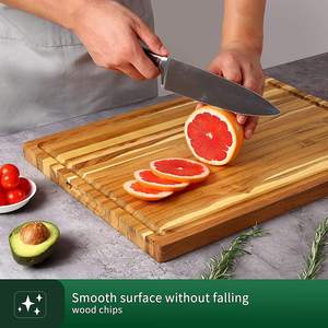 Tabla de Cortar Queso de Teca Orgánica Estilo Ecológico Personalizada al por Mayor, Superficie Aceitada, Apta para Lavavajillas, Multifuncional, para Cortar Pizza - Product Image 3
