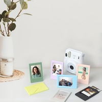 Juego de Mini Marcos de Fotos Creativos de 3 Pulgadas, Opción Multicolor, Marcos de Plástico para Mesa, Álbum de Tarjetas para Sala de Estar/Dormitorio, Coleccionistas