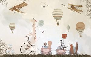 للبيع بالجملة ورق حائط بتصميم جديد لفنون الحائط على شكل حيوان ، ورق حائط لوقت اللعب ، ديكور منزلي ، ديكور جداري لغرف الأطفال - Product Image 2