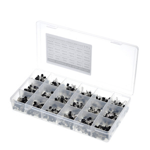 <strong>Transistor</strong> combination kit <strong>A1015</strong>, 2N2222, <strong>C1815</strong>, S8050, 2N3904, 2N3906, S9012, NPN/PNP, 18 values, 900 units/box - Product Image 4