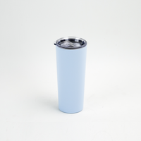 Gobelet isotherme à double paroi incassable, mince et droit, 680 ml, pour eau et bière