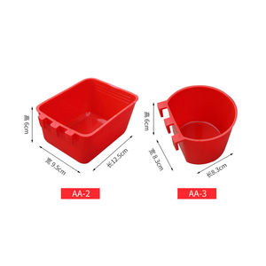 ถ้วยพลาสติกแบบแขวนสำหรับกรงนก,ถ้วยให้อาหารนกแก้วถ้วยใส่น้ำทรงกลมทรงสี่เหลี่ยมผืนผ้า - Product Image 3