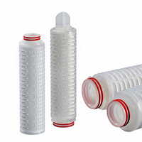 Cartouche filtrante en membrane PTFE hydrophobe 0,22 µm abordable, filtre de ventilation économique 10 pouces pour réservoirs ou air de processus basique