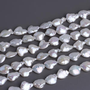 ไข่มุกน้ำจืดสีขาวมันวาวทรงหลวมลูกปัดแบบบาร็อคคุณภาพสูงไข่มุกธรรมชาติทรงหัวใจ - Product Image 3