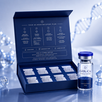 Luxuriöse GHK Cu Starre Buchform-Verpackung mit Magnetverschluss Prägung UV-Beschichtung Schaumstoffeinlage für Peptide