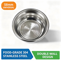 Panier-filtre à café réutilisable et écologique 58MM en acier inoxydable, remplacement pour porte-filtre sans fond, outils d'espresso pour barista