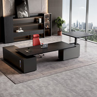 Bureau de direction de luxe, table de patron, réglage électrique, minimaliste, moderne, mobilier de bureau haut de gamme