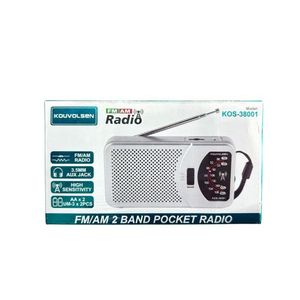 Radio AM/FM portable en plastique en gros avec écran LCD, alimentation par piles et haut-parleur intégré KOS38001 - Product Image 4