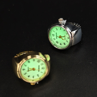 Montres à quartz lumineuses en alliage, créatives, en forme d'anneau, unisexe, pour couple, vente en gros, recommandées pour le commerce électronique transfrontalier