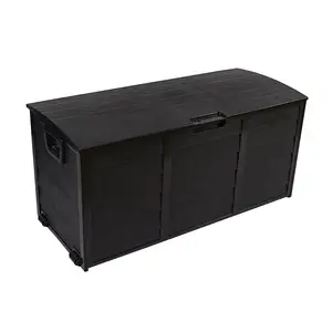 Caja de almacenamiento de plástico para jardín, para uso en exteriores, cojín para el pecho, 290L