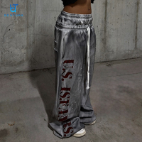 Pantalon de survêtement vintage à jambes larges et double taille, en coton délavé à l'acide, avec logo personnalisé DTG, par le fabricant BENTURA