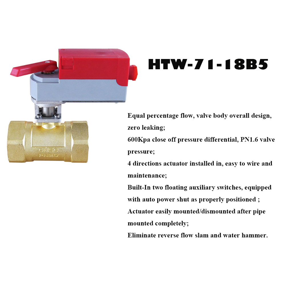 220v Motorized ON/OFF Ball Valve Modulating Ball Valve for Building Auto-Control system