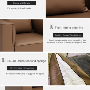 Conjunto de Sofás de Oficina de Cuero PU de Diseño Moderno Personalizado para Tres Personas, Elegante y Cómodo para Aplicaciones en Villas, Talleres y Centros Comerciales - Product Image 6