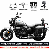Kit de modification compatible avec Cyclone RA401 : barre de protection, cache-phare, sacoches, dossier pliable