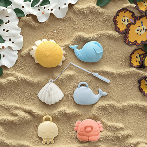 Jouets de bain en silicone personnalisés pour enfants, écologiques, avec crabe et baleines, style pistolet à eau, pour bébés - Product Image 1