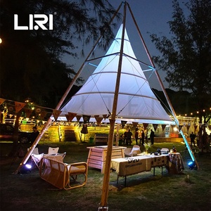 Tenda da Esterno in Bambù, Lanterna, Pagoda, Teepee, Tenda Indiana a Piramide in Tela per Matrimoni - Product Image 3