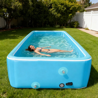 Piscines rectangulaires hors sol de grande taille, couleur personnalisée, pour adultes