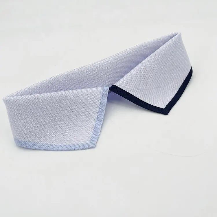 Werks-custom 100% Polyester Anti-Falten-Halsband, gestreifter gestrickter gerippter Halsband