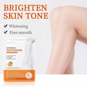 Masque nourrissant pour les pieds à la vitamine C, marque privée, blanchissant, éclaircissant, éliminant les peaux mortes et les <span class=keywords><strong>callosités</strong></span>, masques pour les pieds en feuille douce - Product Image 2