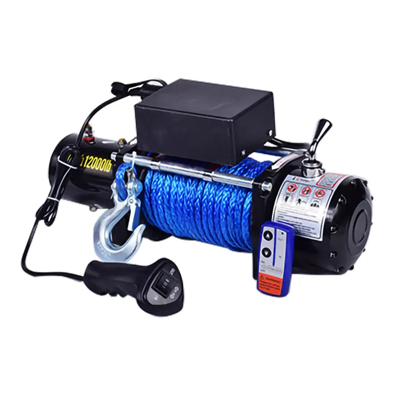 16800 lbs electric rope winch off-road vehicle truck self-rescue winch with synthetic rope