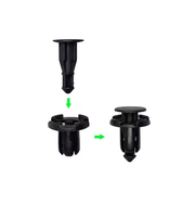Clips de fixation en plastique noir à pression pour voiture, attaches de garniture de carrosserie automobile, tête de 13 mm, tige de 13 mm, pointe de 8,5 mm, clips rivets universels