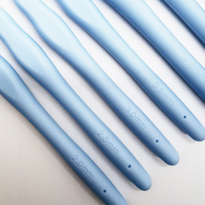 ชุดเข็มโครเชต์ TPR สีฟ้า ขนาด 2.0 มม. ถึง 6.0 มม. ทำจากอะลูมิเนียม สำหรับงานถักไหมพรม DIY ทำมือ - Product Image 3