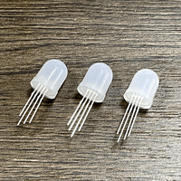 Diode LED adressable GRBW SK6812 10 mm 4-en-1 à tête ronde et lentille diffuse, avec un angle de vision de 60° pour arbre de Noël