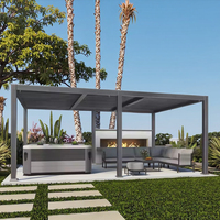 XG Fournisseur Toit Rétractable Sun Yard Usine Auvent Électrique Gazebo En Métal Bioclimatique Bioclimatique Persienne Pergola En Aluminium 4x6