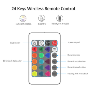 5050 RGB <span class=keywords><strong>LED</strong></span> Strip ánh sáng <span class=keywords><strong>5V</strong></span> TV nền trang trí ánh sáng dây 24 phím điều khiển từ xa IP20 Nhôm 1M 2m 3M 5m tùy chọn - Product Image 4