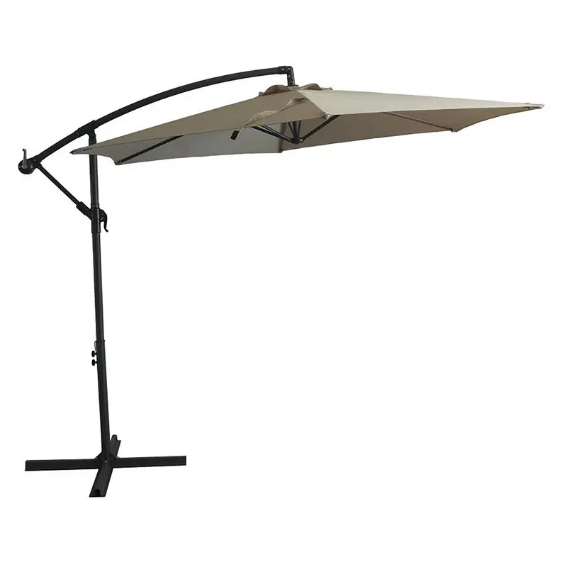 Buiten Terras Paraplu, 3 Meter Tuin Zonnescherm Offset Opknoping Paraplu, Winddichte Patio Paraplu